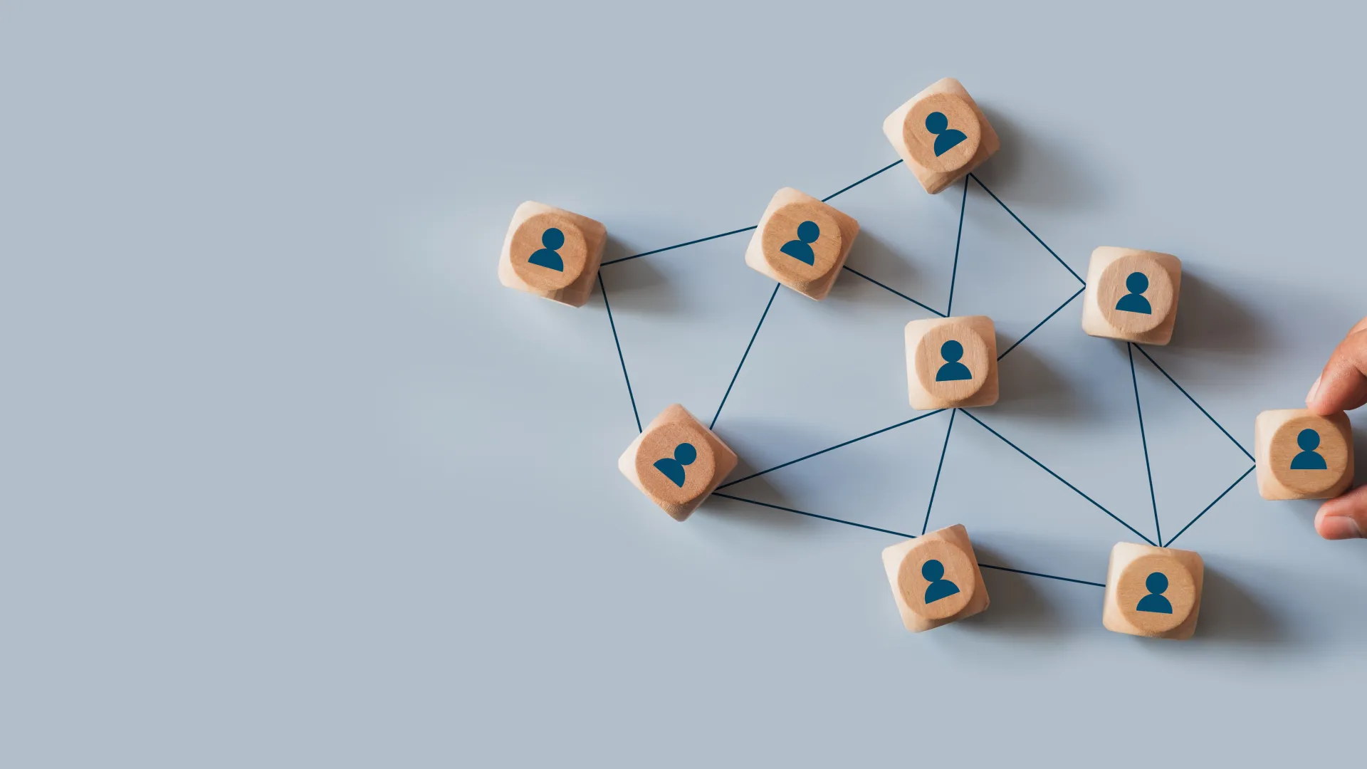 human figures representing business relationships and networking