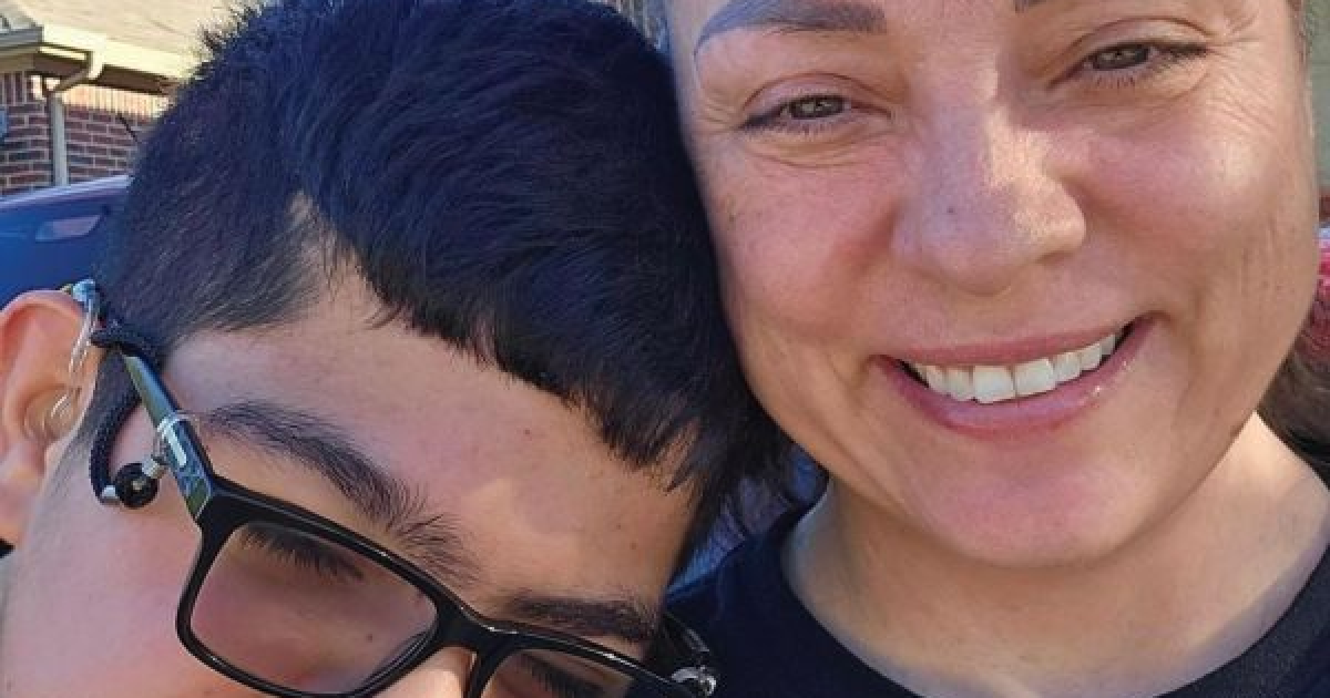 Esmeralda Garcia and her nephew, Angel. 