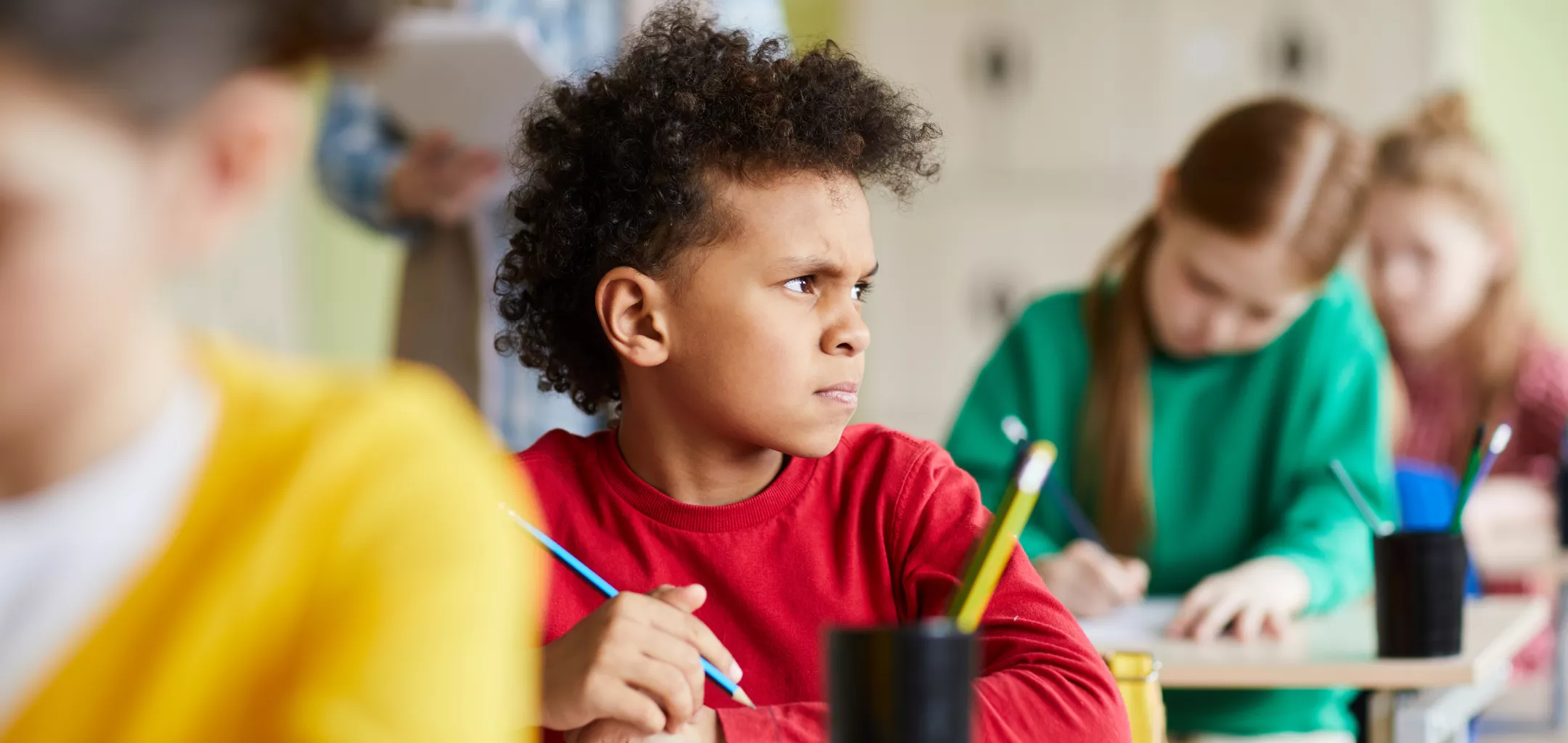 Student in classroom